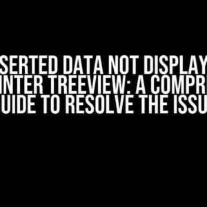 The Inserted Data Not Display When Using Tkinter Treeview: A Comprehensive Guide to Resolve the Issue