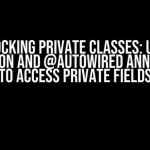 Unlocking Private Classes: Using Reflection and @Autowired Annotations to Access Private Fields